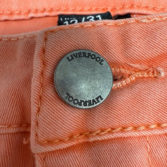 EUC Women's LIVERPOOL Penny Ankle Skinny Jean in Mineral Red | Size 12/31 - Picture 7 of 11
